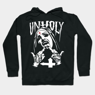 Funny Horror Unholy Nun Hoodie